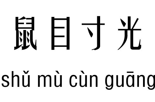 鼠目寸光的图片带字图片